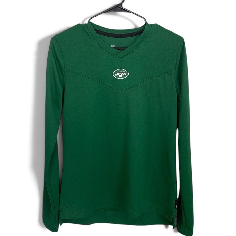 Nike NFL Top Womens S Green New York Jets Dri-FIT Long Sleeve On-Field Apparel